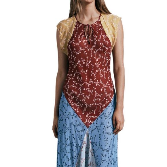 NWT Rag & Bone floral patchwork maxi dress  Size XS - Picture 2 of 6